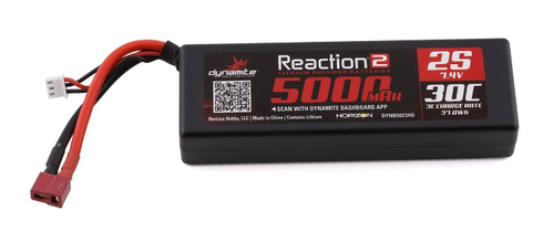 Dynamite Dynb5025Hd Reaction 2.0 7.4V 5000Mah 50C 2S Hardcase Lipo Battery Deans