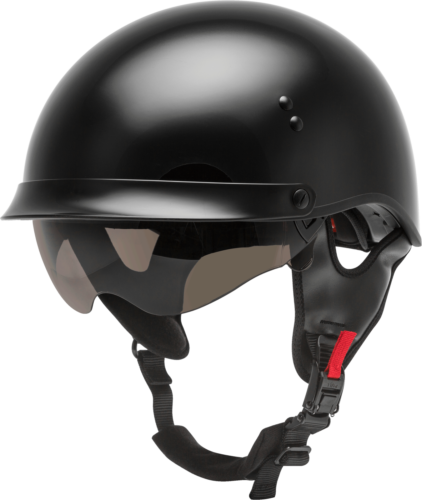 Gmax Hh-65 Half Helmet Full Dressed Black Xl H9650027