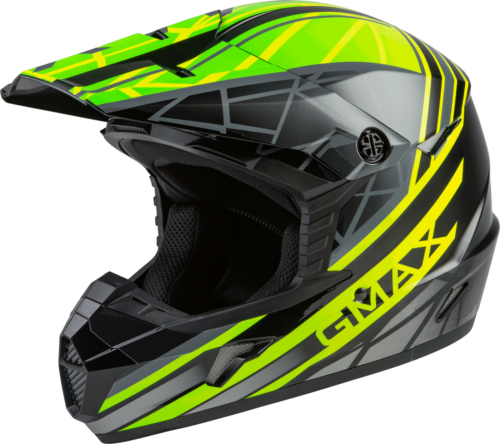 YOUTH MX-46Y OFF-ROAD MEGA HELMET BLACK/HI-VIS/GREY YM