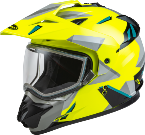 Gmax Gm-11S Ripcord Adventure Snow Helmet Hi-Vis/Grey/Blue Md A2114685
