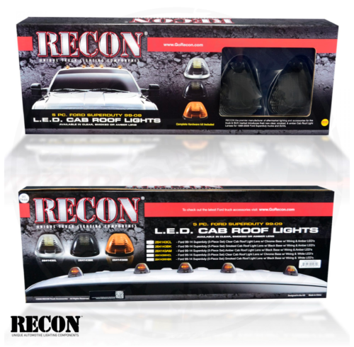 Recon For Fits Ford Fits F-250 Super Duty 1999-2016 264143Whbk Smoke Led Cab