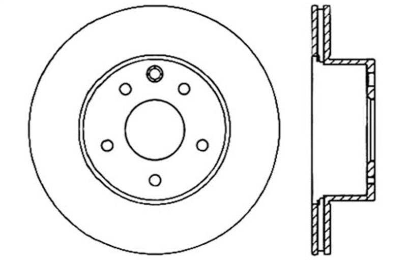 Stoptech Sport Drilled & Slotted Brake Rotor; Rear Left 127.42088L