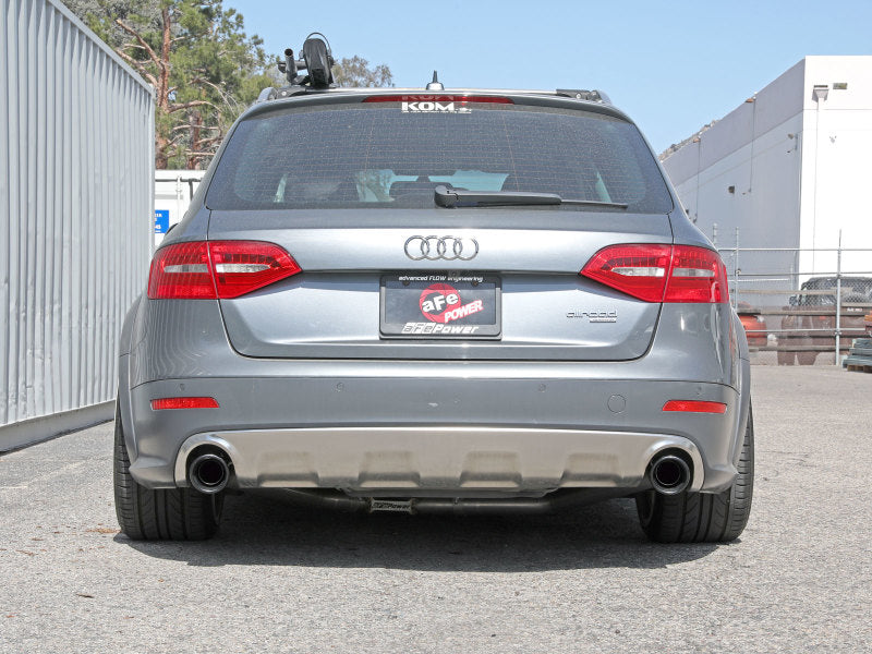 afe MACH Force-Xp 13-16 Audi Allroad L4 SS Axle-Back Exhaust w/ Black Tips 49-36437-B