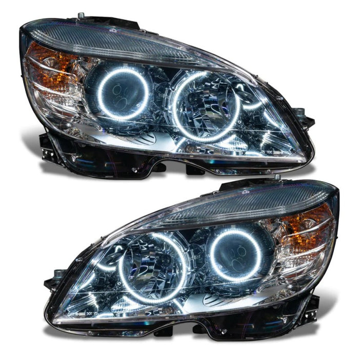 Oracle 08-11 Mercedes Benz C-Class Pre-Assem. Headlights Chrome Housing- w/BC1 Cntrl SEE WARRANTY 7115-335