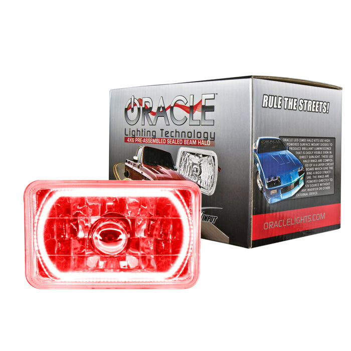 Oracle Pre-Installed Lights 4x6 IN. Sealed Beam Red Halo SEE WARRANTY 6909-003