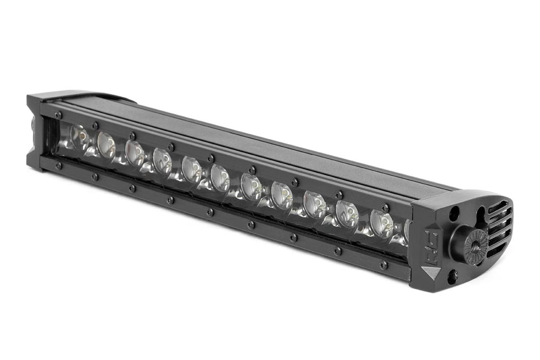 Rough Country Black Series Led Light Bar Cool White Drl 12 Inch Single Row 70712BLDRL