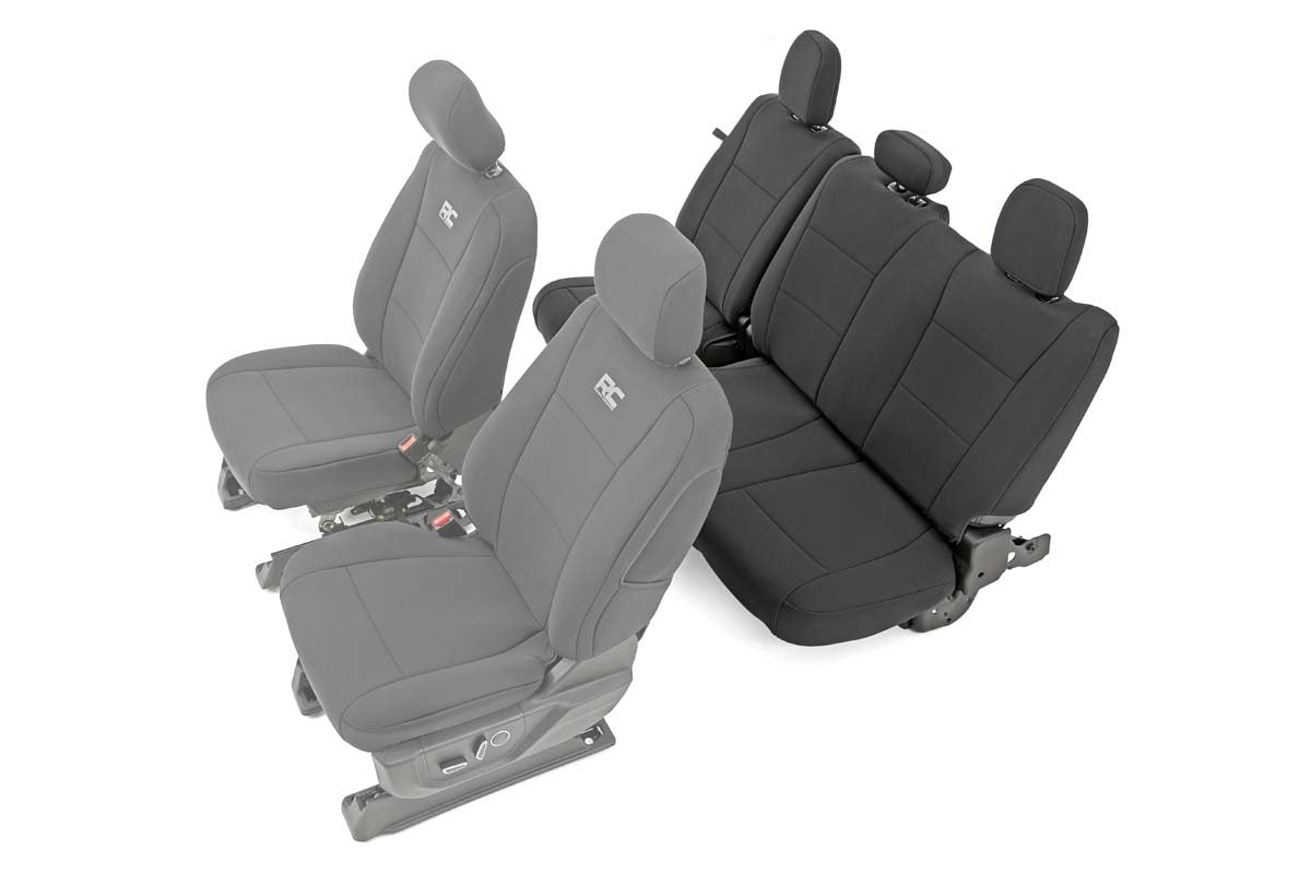 Rough Country Seat Covers Rear Bench Seat Fits Ford F-150/Lightning/F-250/F-350 (15-23) 91017