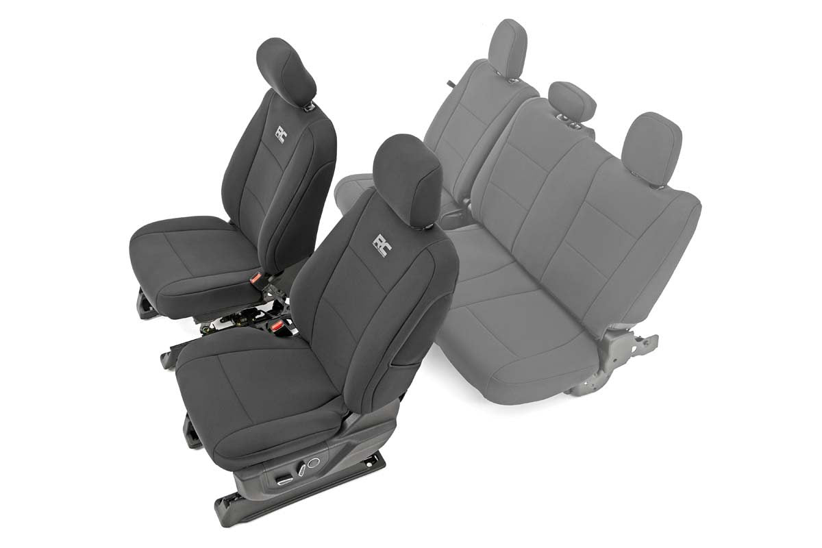 Rough Country Seat Covers Front Bucket Seats Fits Ford F-150/Lightning/F-250/F-350 (15-23) 91016