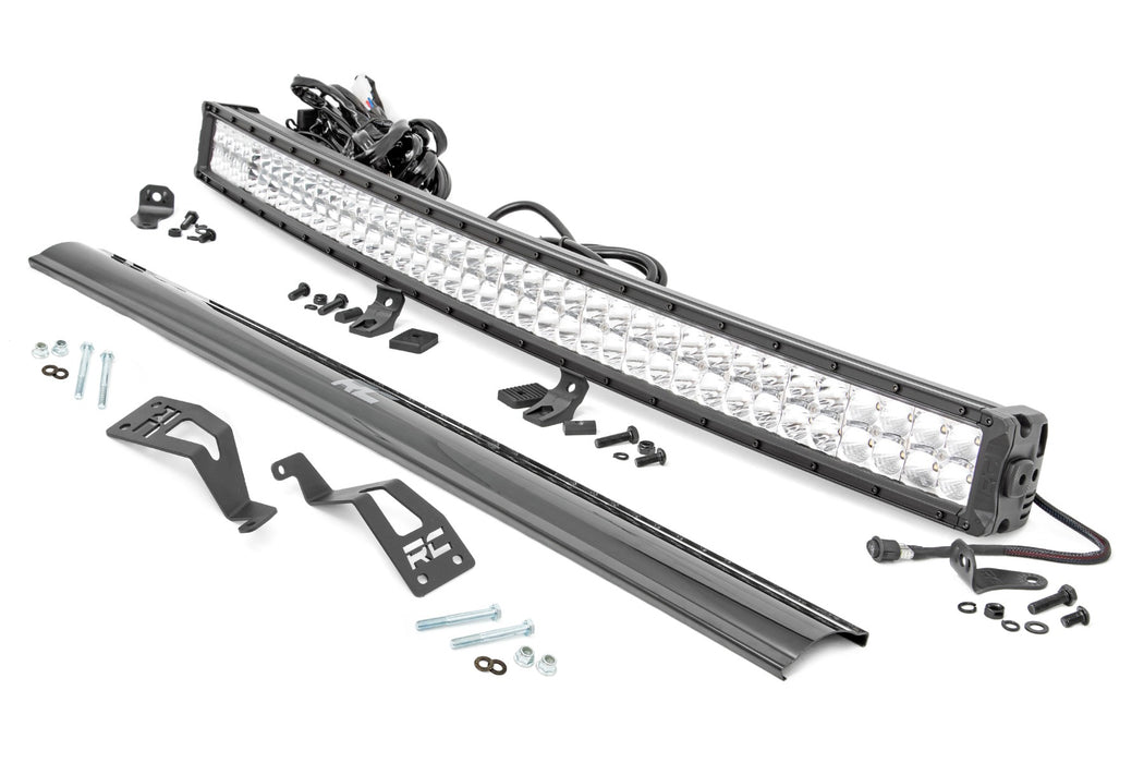 Rough Country Led Light Front Mount 40" Chrome Dual Row White Drl Can-Am Commander 1000/Maverick 97039
