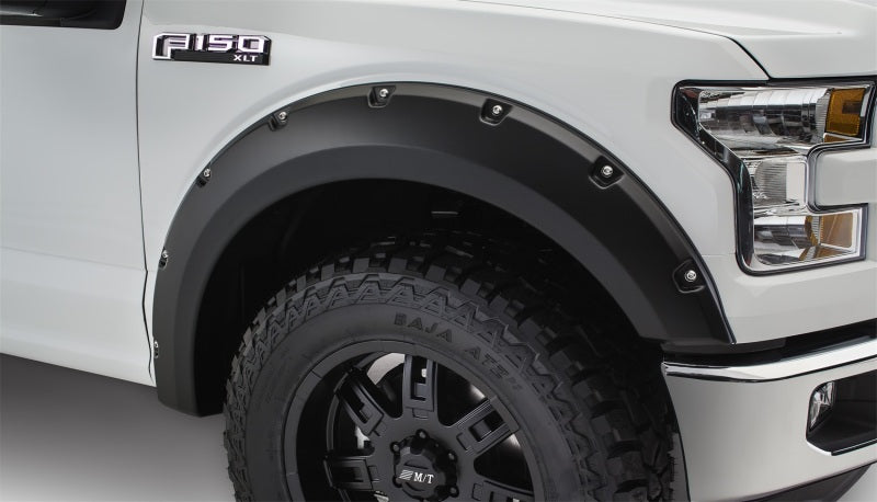 Bushwacker Front Matte Black Pocket Style Fender Flares For Ford F-150 20091-02