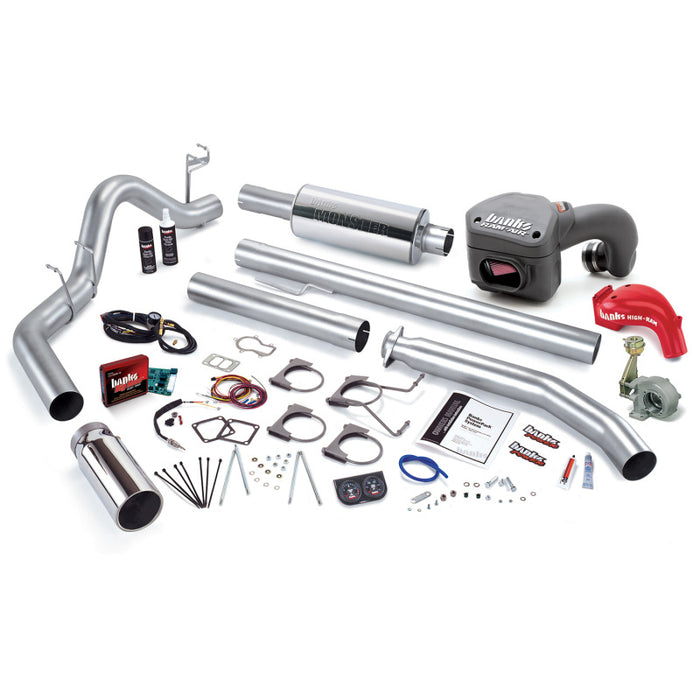 Banks Power 98.5-00 Compatible with Dodge 5.9L Ext Cb PowerPack System SS Single Exhaust w/ Chrome Tip 49391