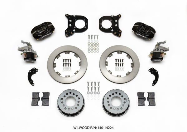 Wilwood Forged Dynalite P/S Rear Kit w/MC4 P-Brake Chev 12 Bolt w/Clip Eliminator 140-14224