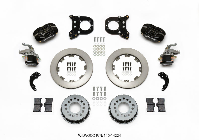 Wilwood Forged Dynalite P/S Rear Kit w/MC4 P-Brake Chev 12 Bolt w/Clip Eliminator 140-14224