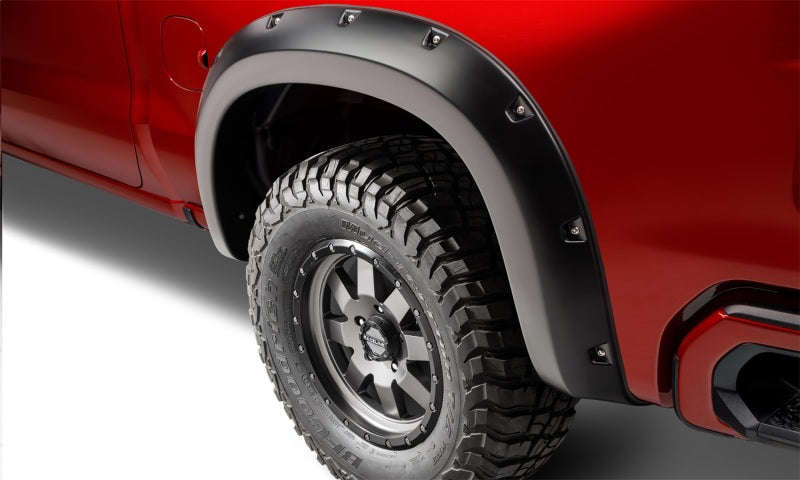 Bushwacker 19-21 Chevrolet Silverado 1500 Pocket Style Flares 2pc REAR- Black 40106-02