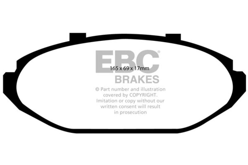 EBC 98-2002 Ford Crown Victoria 4.6L (w/ABS/Steel Pistons) Yellowstuff Front Brake Pads DP41615R