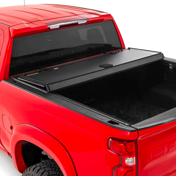 Rough Country Hard Tri-Fold Flip Up Bed Cover | Chevy/GMC 1500 (19-23) - 49120580