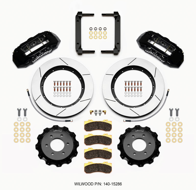 Wilwood TX6R Front Kit 15.50in Black 2004-08 Ford F150 4WD 140-15286