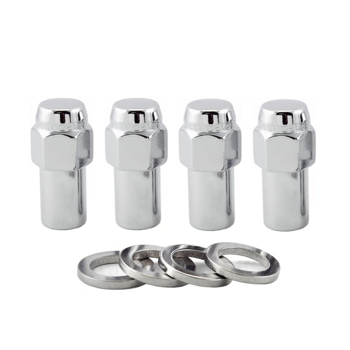 McGard Hex Lug Nut (Long Shank .946in.) 7/16-20 / 13/16 Hex / 1.85in. Length (4-Pack) Chrome 62001