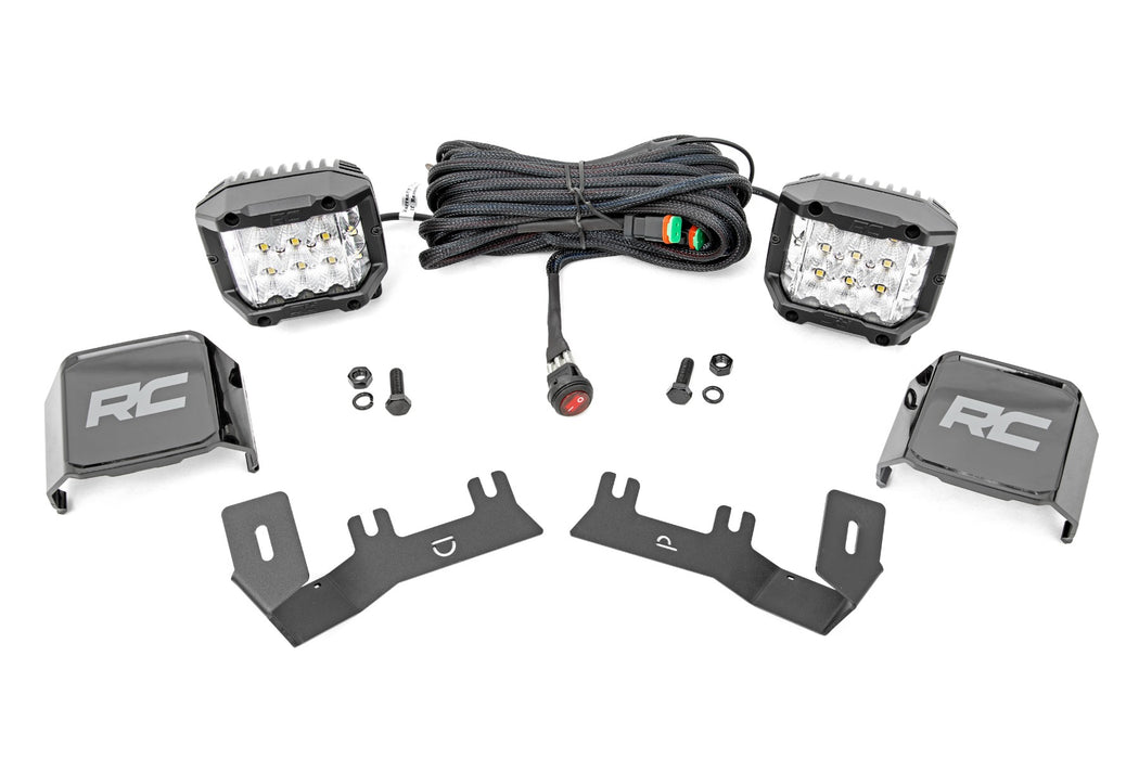 Rough Country Led Ditch Light Kit 3In Osram Pair Wide Chevy/Gmc 1500 (14-18) 71056