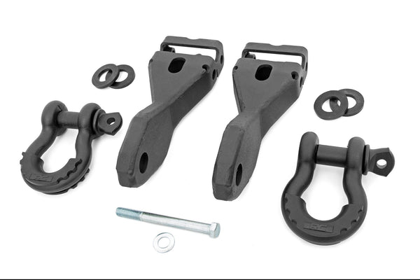 Rough Country Tow Hook Brackets D-Ring Combo Fits Chevy Silverado 1500 (14-18) RS170