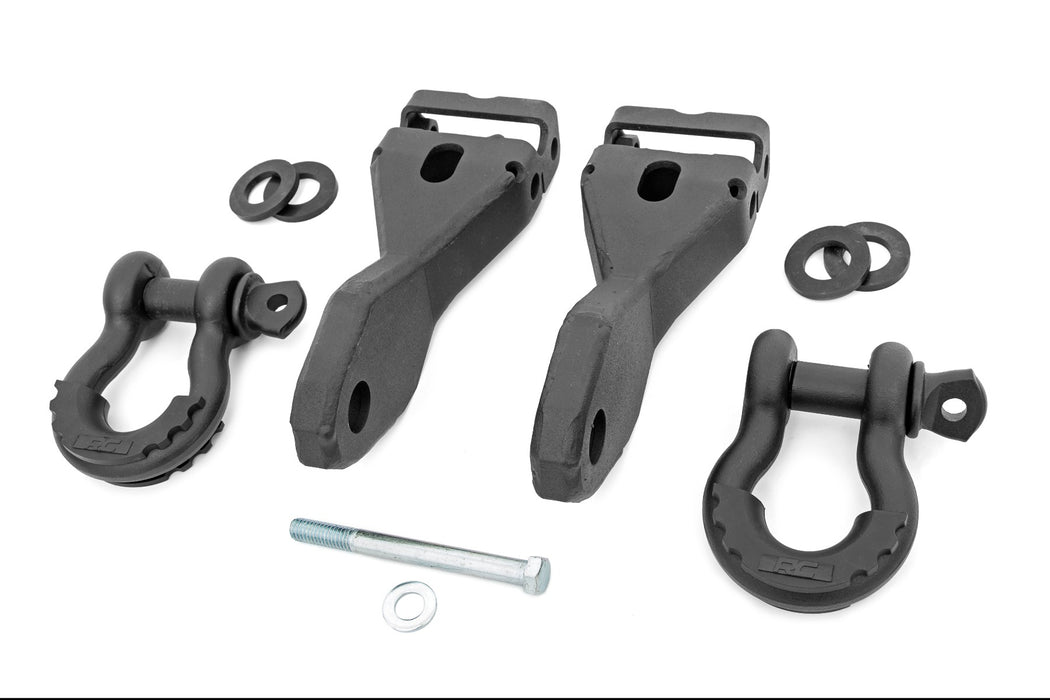Rough Country Tow Hook Brackets D-Ring Combo Chevy Silverado 1500 (14-18) RS170