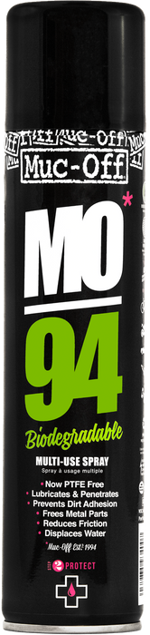 Muc-Off MO-94, 400 Milliliters - Biodegradable Multi-Purpose Protective Spray And Lubricant - Disperses Water To Prevent Rust And Frees Seized Parts