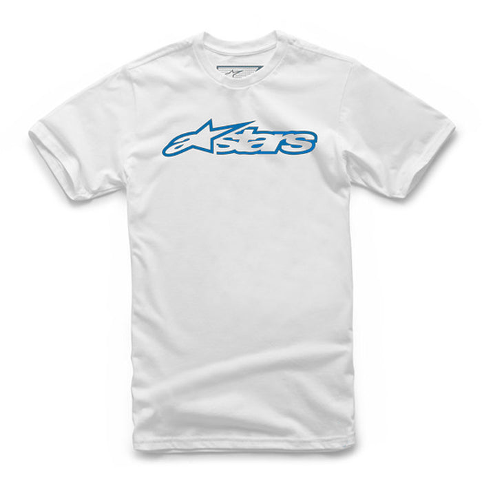 Alpinestars Youth Blaze Tee White/Blue Lg 3038-72000-2072-L