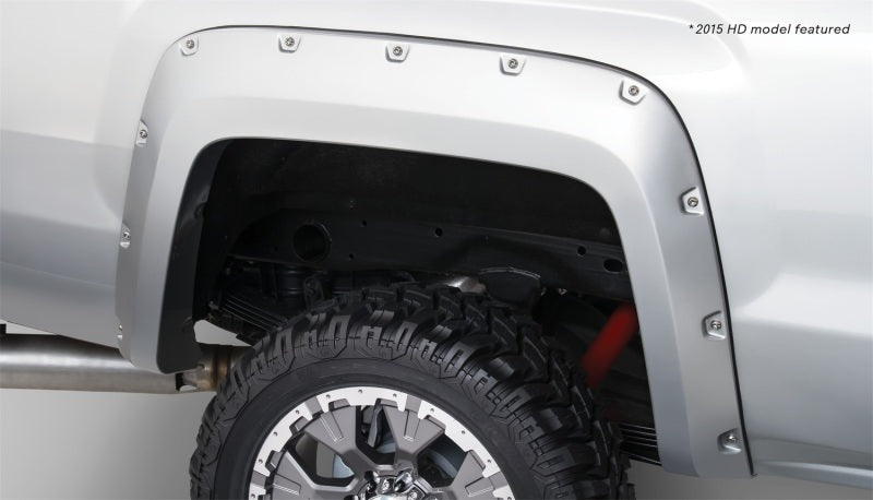 Bushwacker 14-18 GMC Sierra 1500 Pocket Style Flares 2pc 69.3/78.8/97.8in Bed Black 40122-02