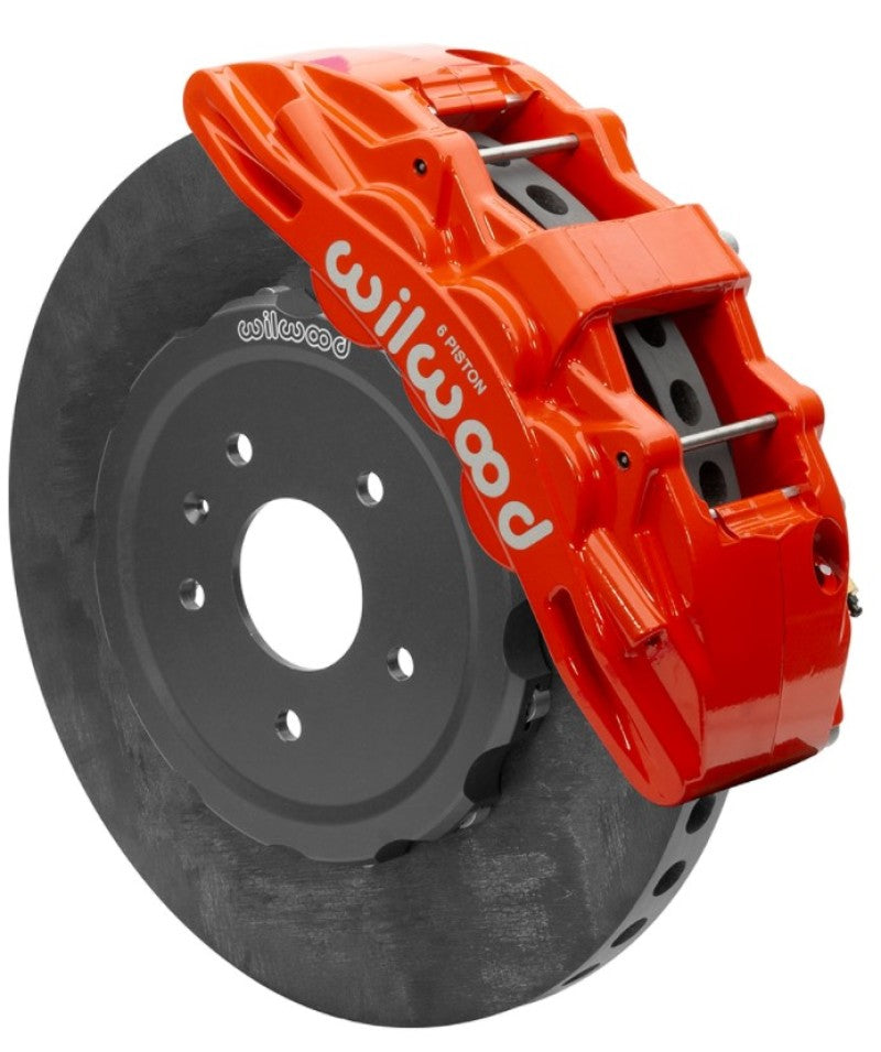 Wilwood SX6R WCCB Carbon-Ceramic 2014-2019 C7 Corvette All Front Big Brake Kit Red 140-15746-CSICR