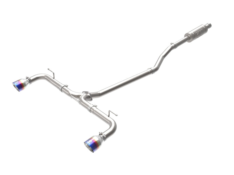 aFe Takeda 2-1/2in 304 SS Cat-Back Exhaust w/ Blue Flame Tips 14-18 Mazda 3 L4 2.0L/2.5L 49-37015-L