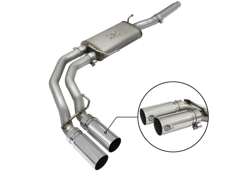 aFe Rebel Exhausts Cat-Back SS Ford F-150 04-08 V8 4.6/5.4L w/ Polished Tips 49-43079-P