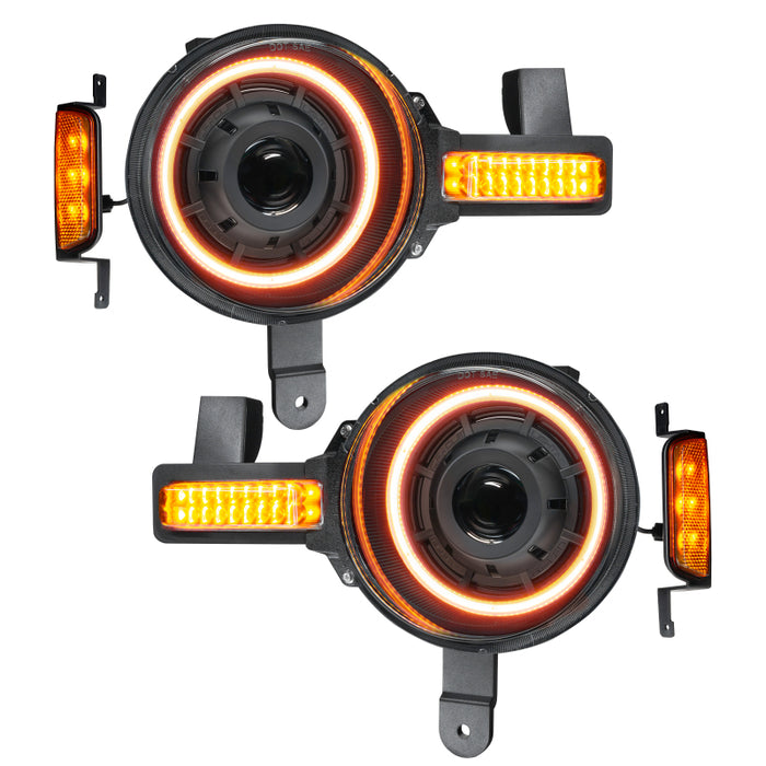 Oracle Lighting Oculus Bi-Led Projector Headlights For 2021+ Ford Bronco Amber Led 5886-005