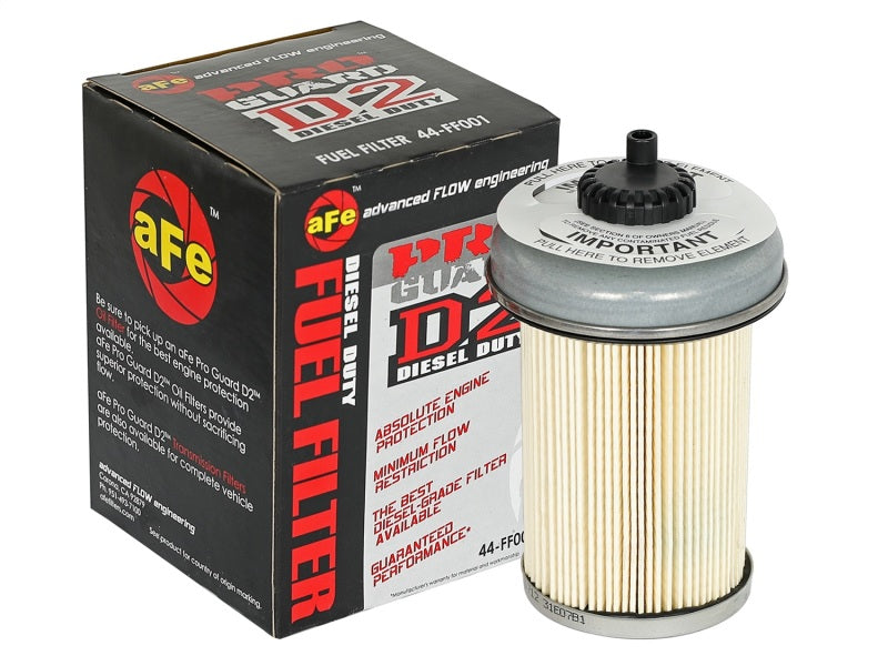 aFe ProGuard D2 Fluid Filters Fuel F/F FUEL GM Diesel Trucks 92-00 V8- 6.2L 6.5L (td) 4 Pack 44-FF001-MB