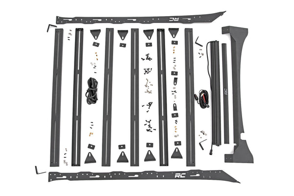 Rough Country Roof Rack Fr 40 Inch Single Row Blk Led Fits Ford F-150 (15-18) 51021