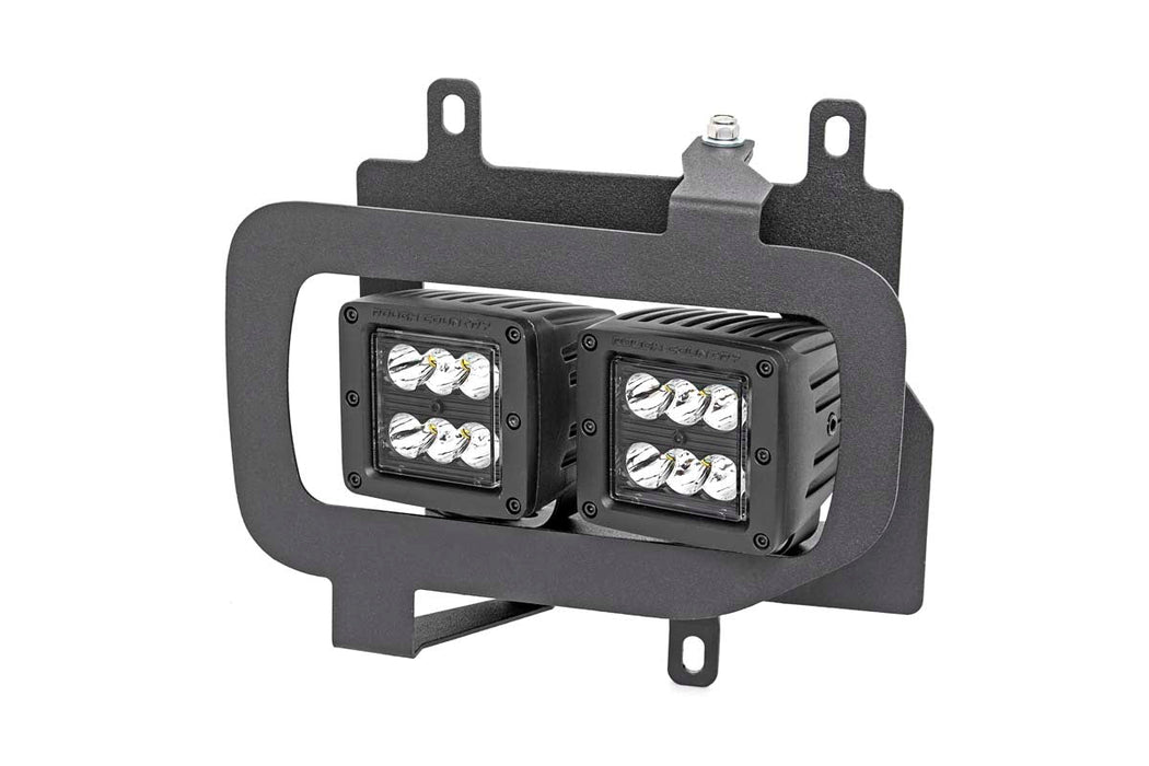 Rough Country Led Light Kit Fog Mount Dual 2" Black Pairs Spot/Flood Ford F-150 (15-17) 70865
