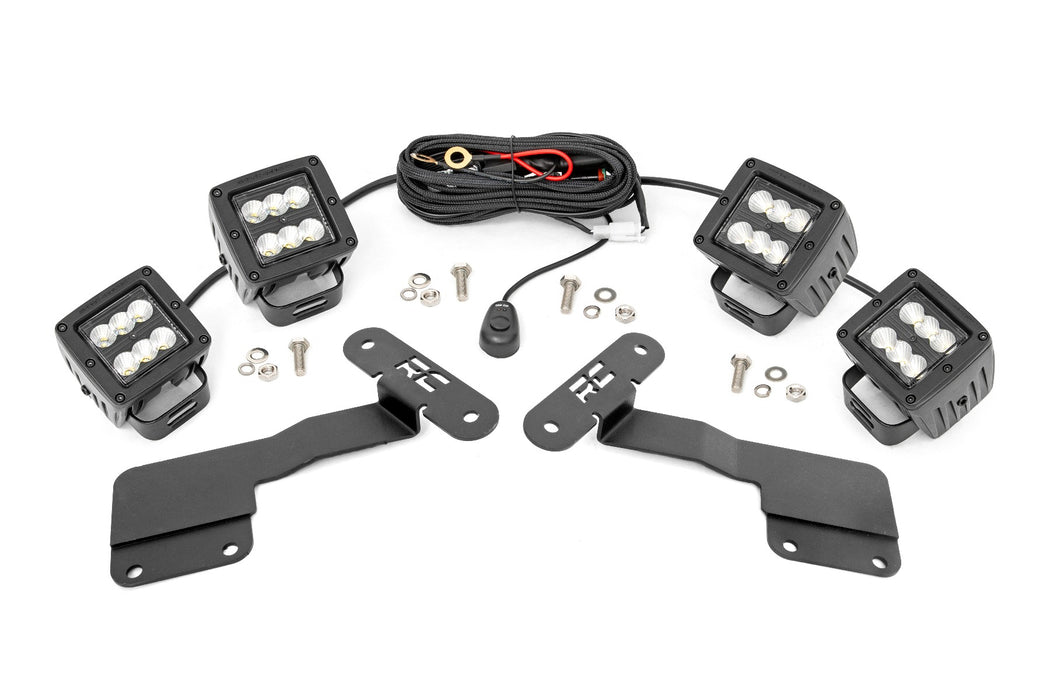 Rough Country Led Light Kit Ditch Mount Dual 2" Black Pairs Flood Subaru Outback (15-19) 70852