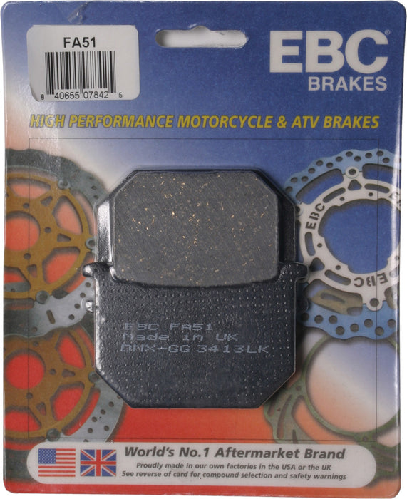 EBC Brakes FA51 Disc Brake Pad Set, Black, One-Size