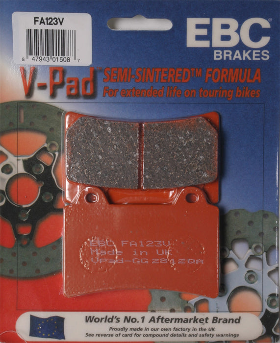 EBC Brakes FA123V Semi Sintered Disc Brake Pad