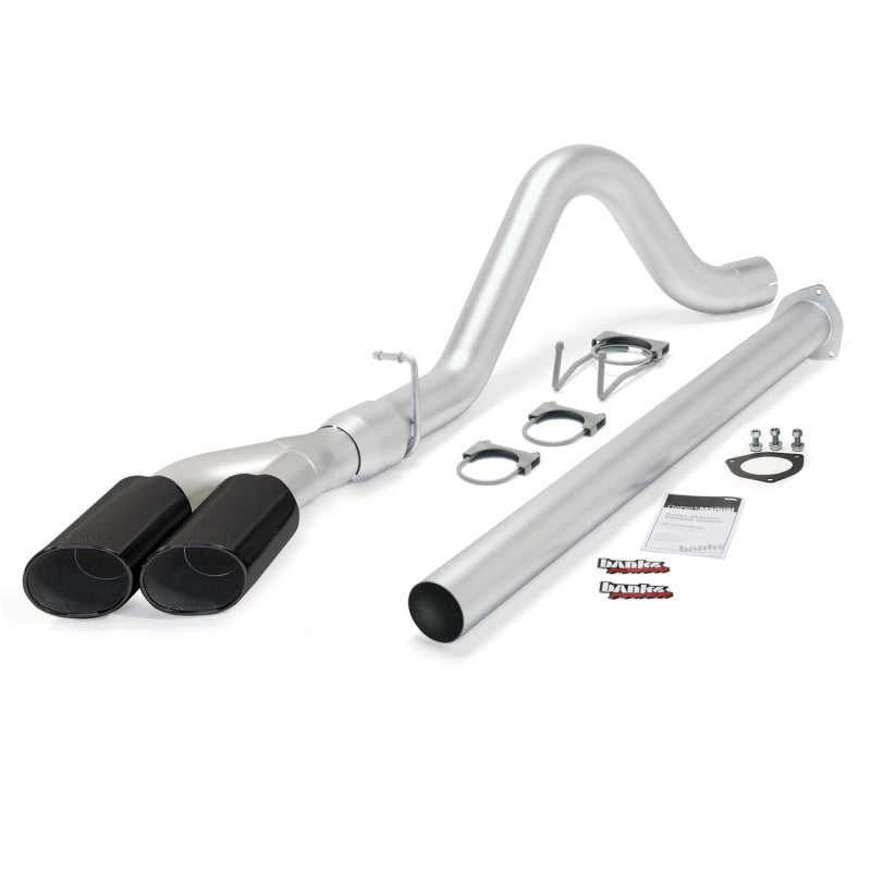 Banks Power 15-16 Ford 6.7L F250-350-450 CCSB/CCLB Monster Exh Sys Single Dual Exh w/ Black Tip 49793-B