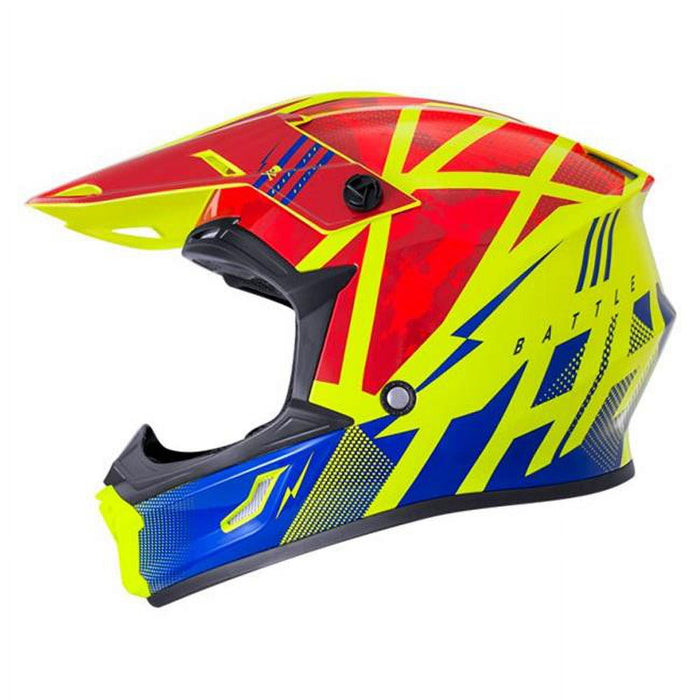 THH T-710X Battle MX Offroad Helmet Red/Blue XL