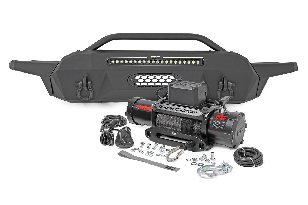 Rough Country Front Bumper Hybrid 20" Blk DRL LED Fits toyotaTacoma 4WD (2016-2023) 10729