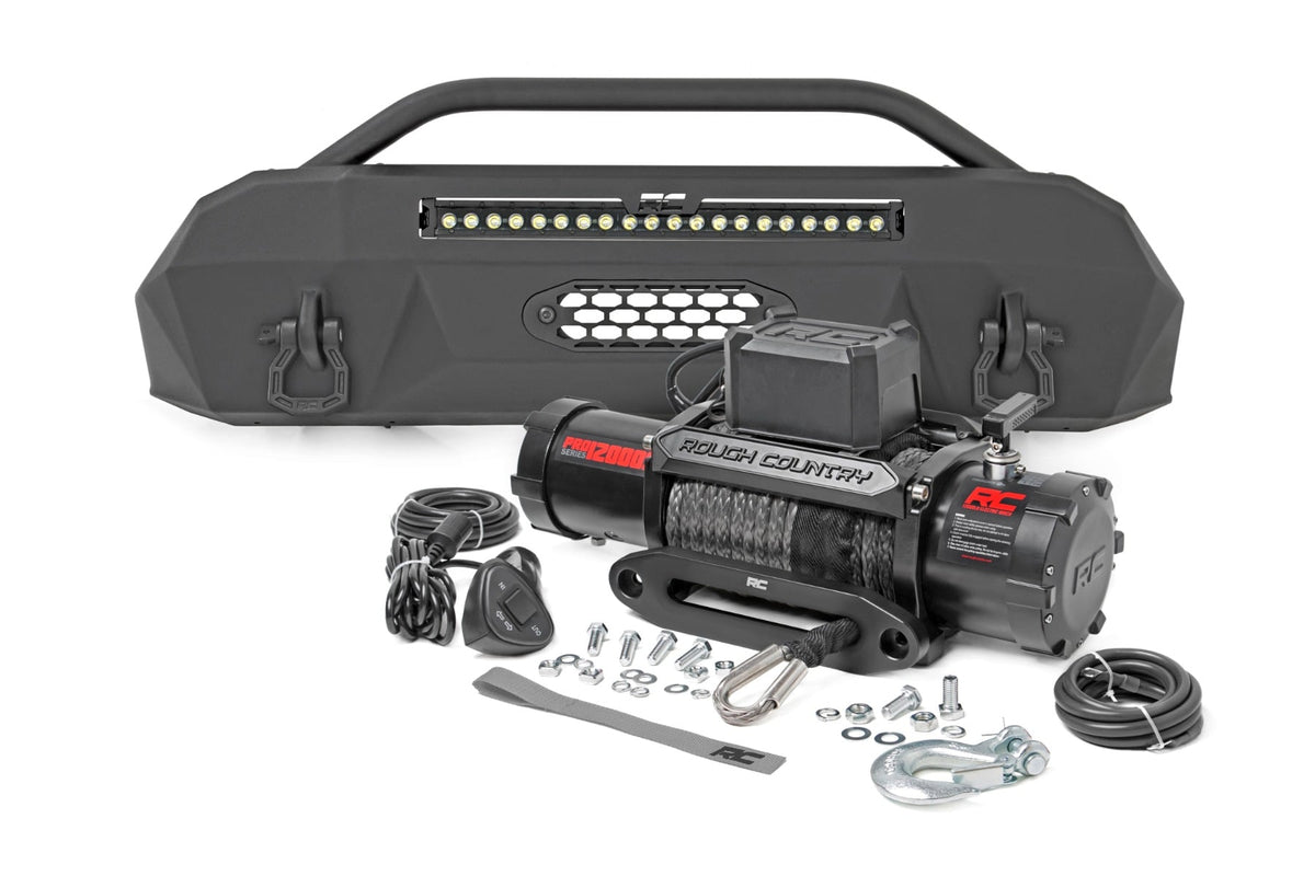 Rough Country Front Bumper Hybrid 20" Blk DRL LED Fits toyotaTacoma 4WD (2016-2023) 10727