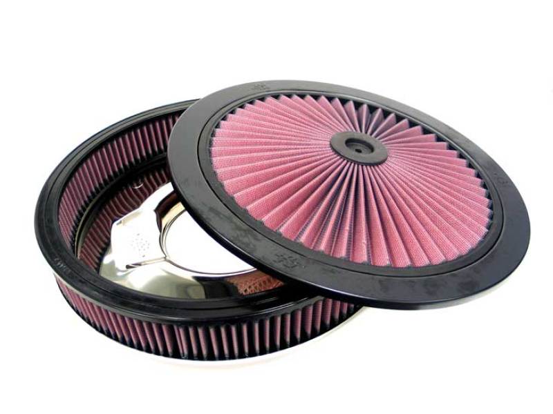 K&N X-Stream Round Custom Top Assembly Filter Red 12in ID 5.125in Inlet Dia 2.313in Height 66-3000