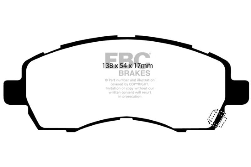 EBC 97-98 Subaru Impreza 1.8 Ultimax2 Front Brake Pads UD722