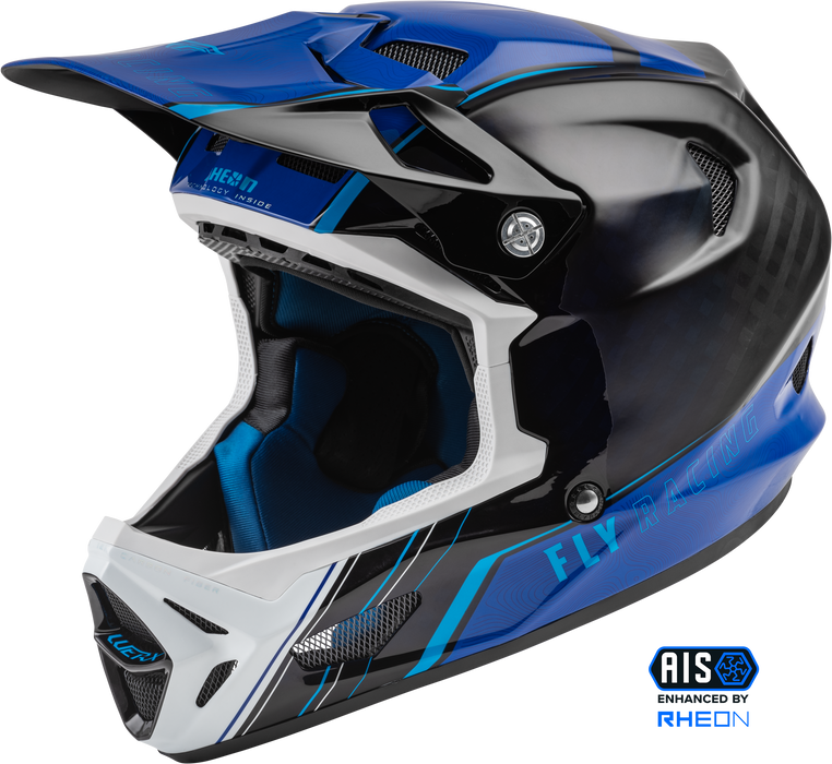 Fly Racing WERX-R Adult Carbon Cycling Helmet (Blue, Small)