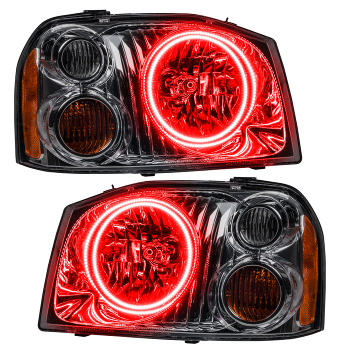 Oracle Lighting 01-04 Compatible with Nissan Frontier Pre-Assembled LED Halo Headlights -Red SEE WARRANTY 7178-003