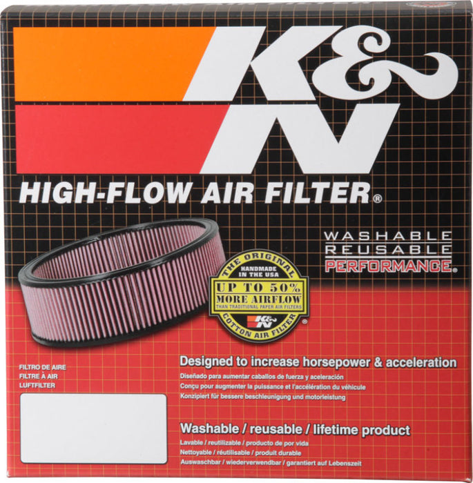 KN 2-5/8in Flange 7in Diameter 3in Height Round Air Filter Assembly w/ Vent