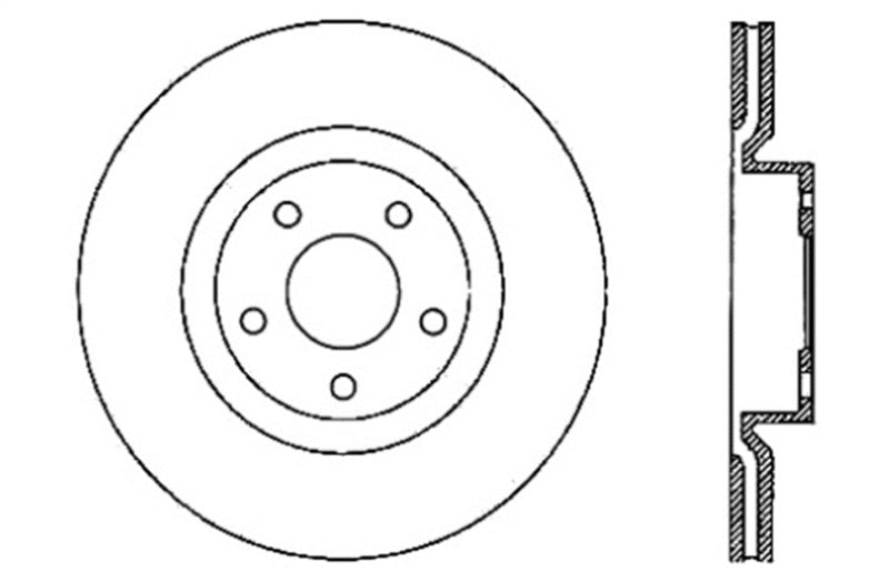 Stoptech Sport Drilled & Slotted Brake Rotor; Front Right 127.62085R