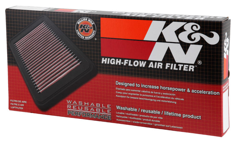 K&N 33-2932 Air Panel Filter for FIAT PUNTO L4-1.3L DSL, 2003-2005