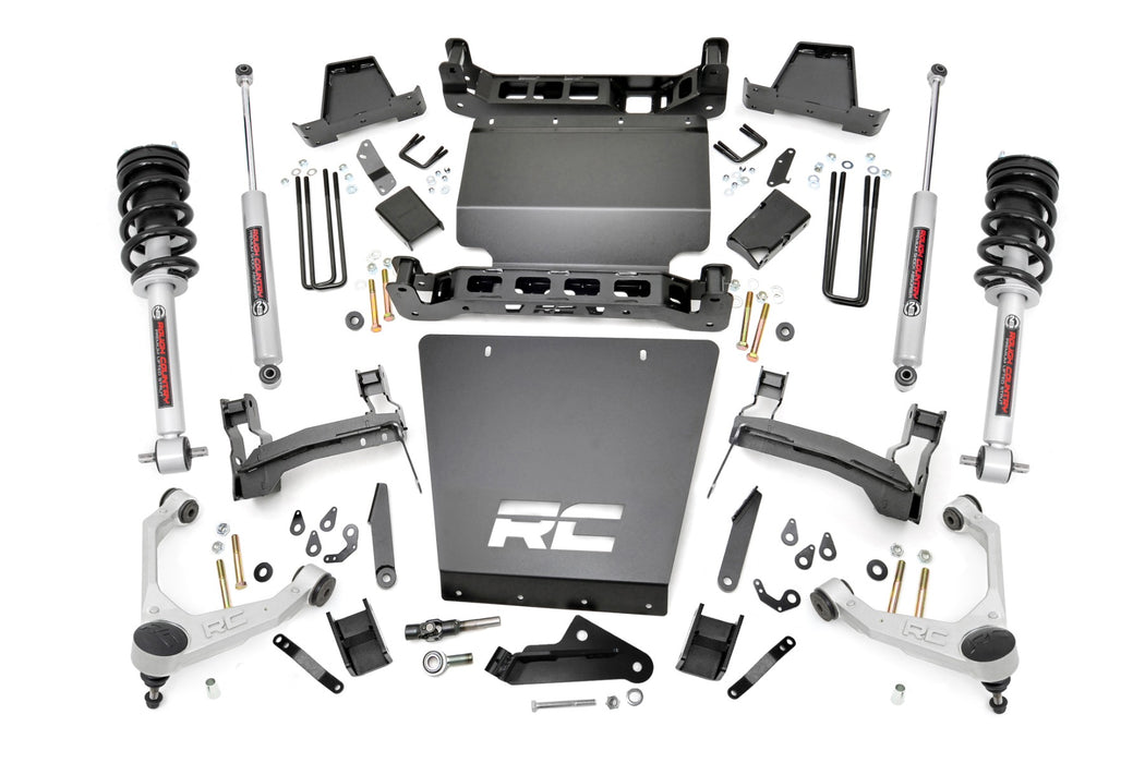 Rough Country 7 Inch Stamped Steel Lca Lift Kit Forged Uca Bracket N3 Struts Chevy/Gmc 1500 (16-18) 11633